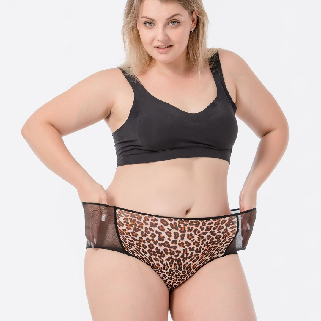 "Mutandine mestruali hipster Ane.tiam fantasia leopardo — stile e protezione ciclo"