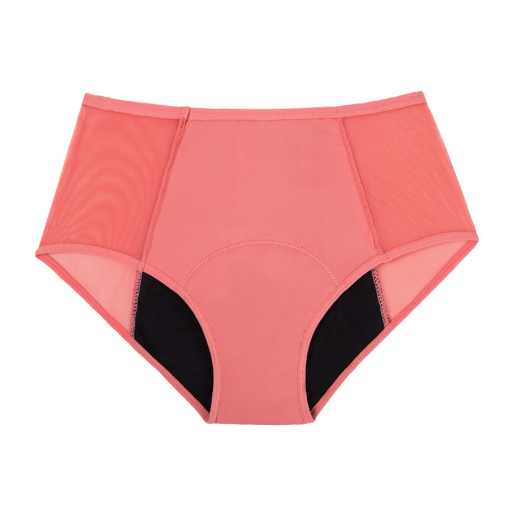 "Mutandine mestruali hipster Ane.tiam colore rosa — vita alta flusso medio riutilizzabile"
